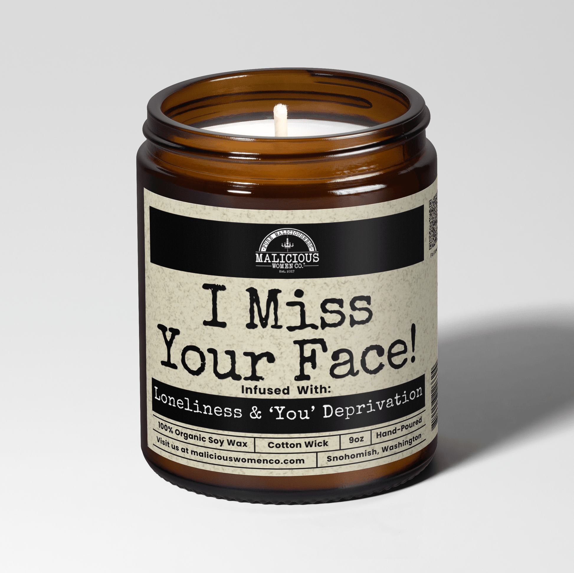 I Miss Your Face! 9oz Bestie Candle Malicious Women Co - Malicious Women Co. - Candles