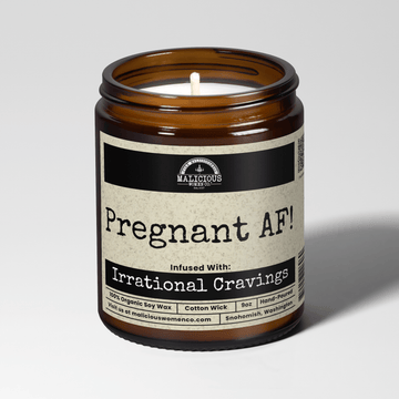 Pregnant AF 9oz Mom Candle Malicious Women Co - Malicious Women Co. - Candles