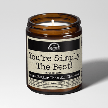 You're Simply The Best! 9oz Bestie Candle Malicious Women Co - Malicious Women Co. - Candles