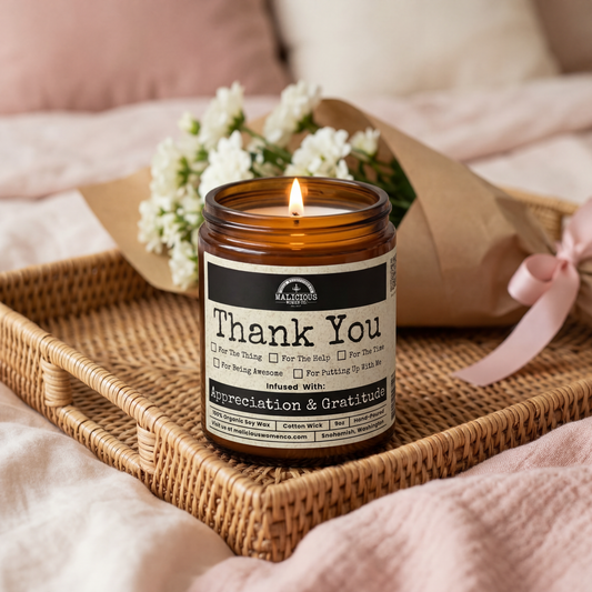 All The Thanks 9oz Funny Candle Malicious Women Co