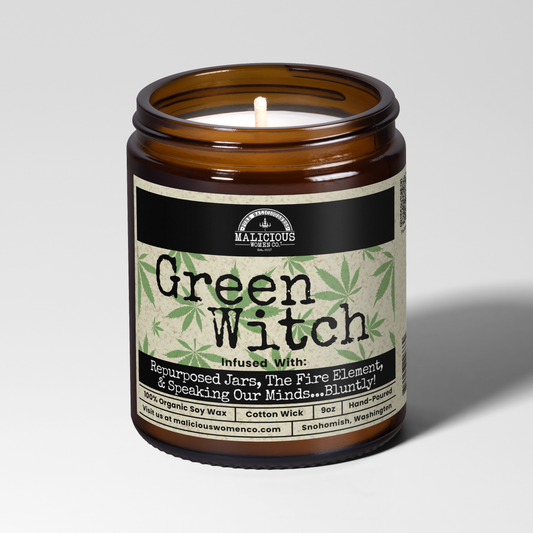 Green Witch 9oz Witch Candle Malicious Women Co 9oz Witch Candle Malicious Women Co