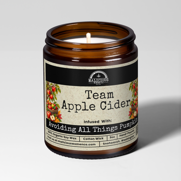 Team Apple Cider | 9oz Seasonal Candle | Malicious Women Co