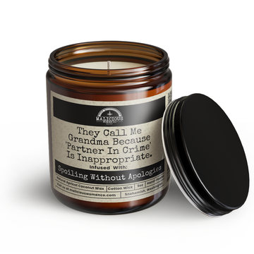 They Call Me Grandma Because 'Partner In Crime' Is Inappropriate 9oz Family Candle Malicious Women Co