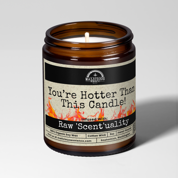 You Are Hotter Than This Candle | 9oz Funny Candle | Malicious Women Co