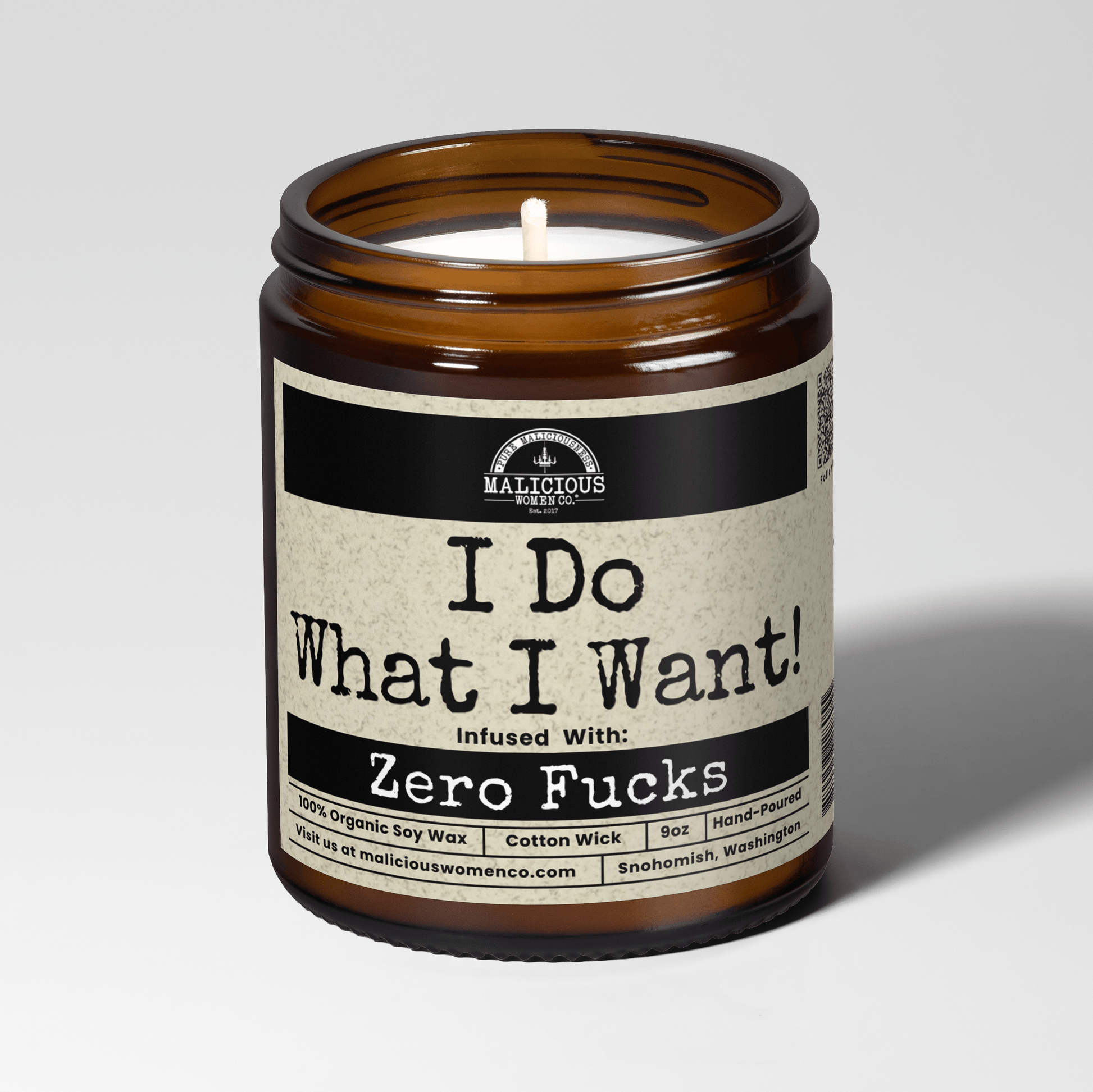 I Do What I Want 9oz Funny Candle Malicious Women Co - Malicious Women Co. - Candles