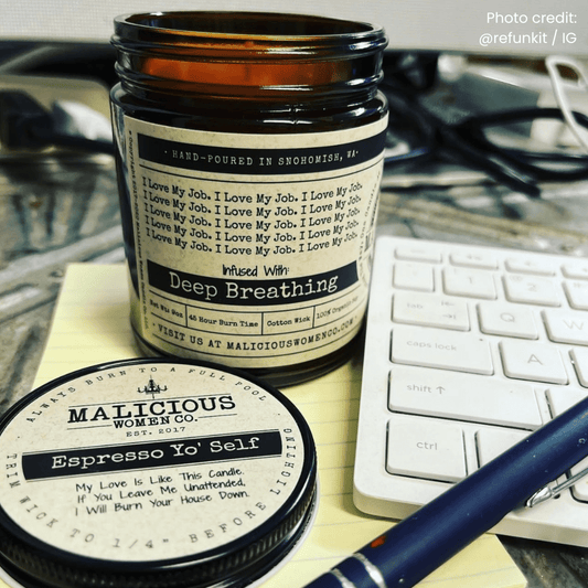 I Love My Job 9oz Work Candle Malicious Women Co - Malicious Women Co. - Candles