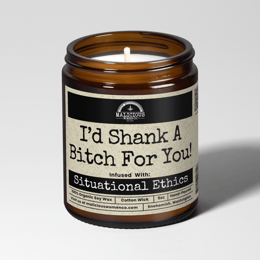 Id Shank A Bitch For You 9oz Bestie Candle Malicious Women Co - Malicious Women Co. - Candles