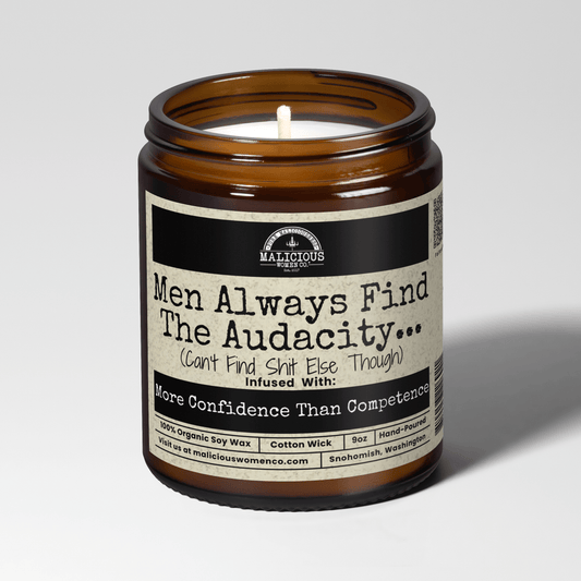 Men Always Find The Audacity 9oz Bestie Candle Malicious Women Co - Malicious Women Co. - Candles