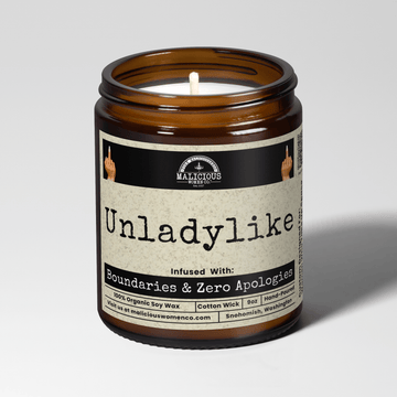 Unladylike 9oz Political Soy Candle - Malicious Women Co. - Candle