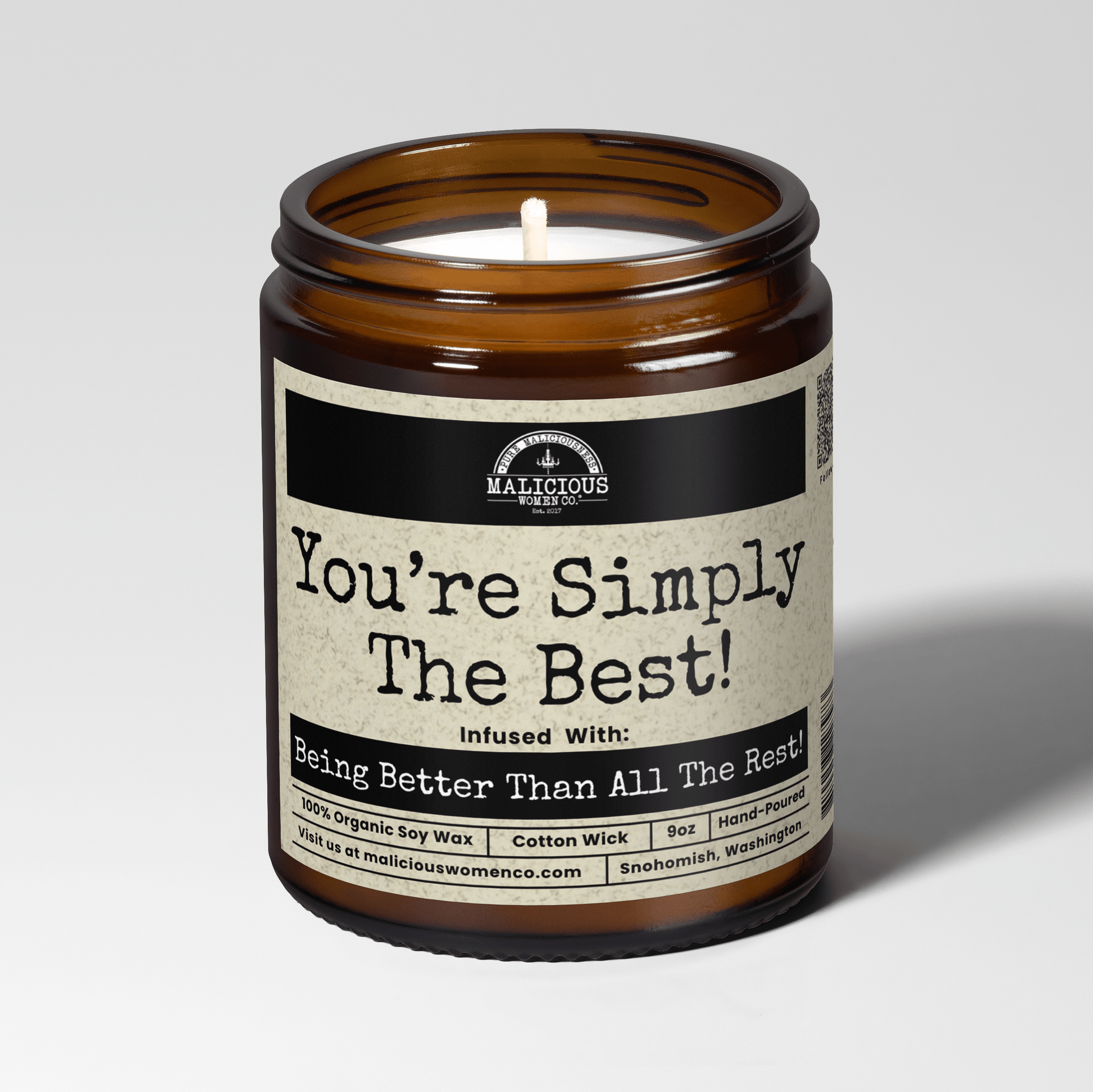 You're Simply The Best! 9oz Bestie Candle Malicious Women Co - Malicious Women Co. - Candles