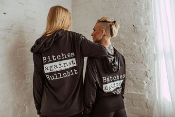 Bitches Against Bullshit Malicious Long-Sleeved T-Shirt Hoodie QTY (5) Size SMALL